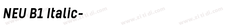NEU B1 Italic字体转换 NEU B1 Italic字体转换